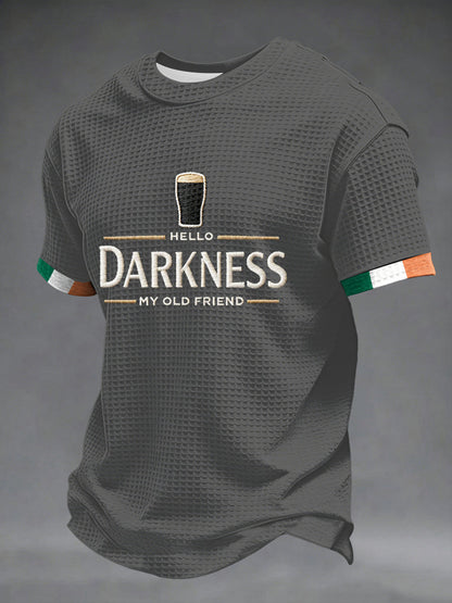 Men's Hello Darkness My Old Friend Waffle Short Sleeves T-shirt