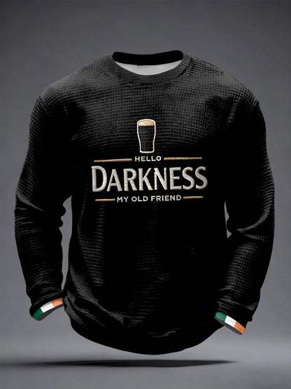 Men's Hello Darkness My Old Friend Waffle Long Sleeve T-Shirt