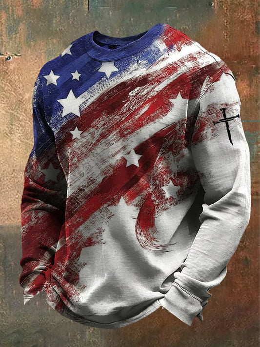 Men's American Long-Sleeve T-Shirt