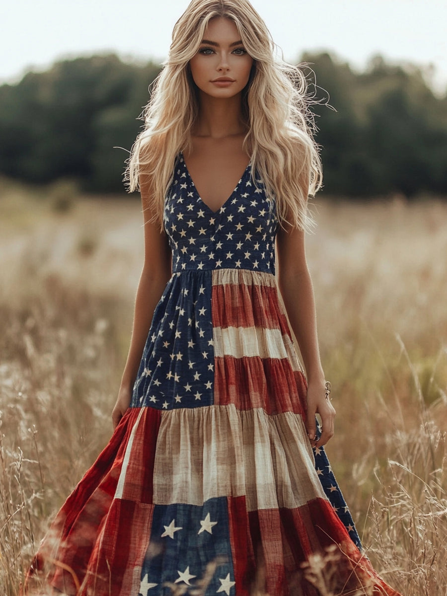Women's Anniversary Patchwork Maxi Dress