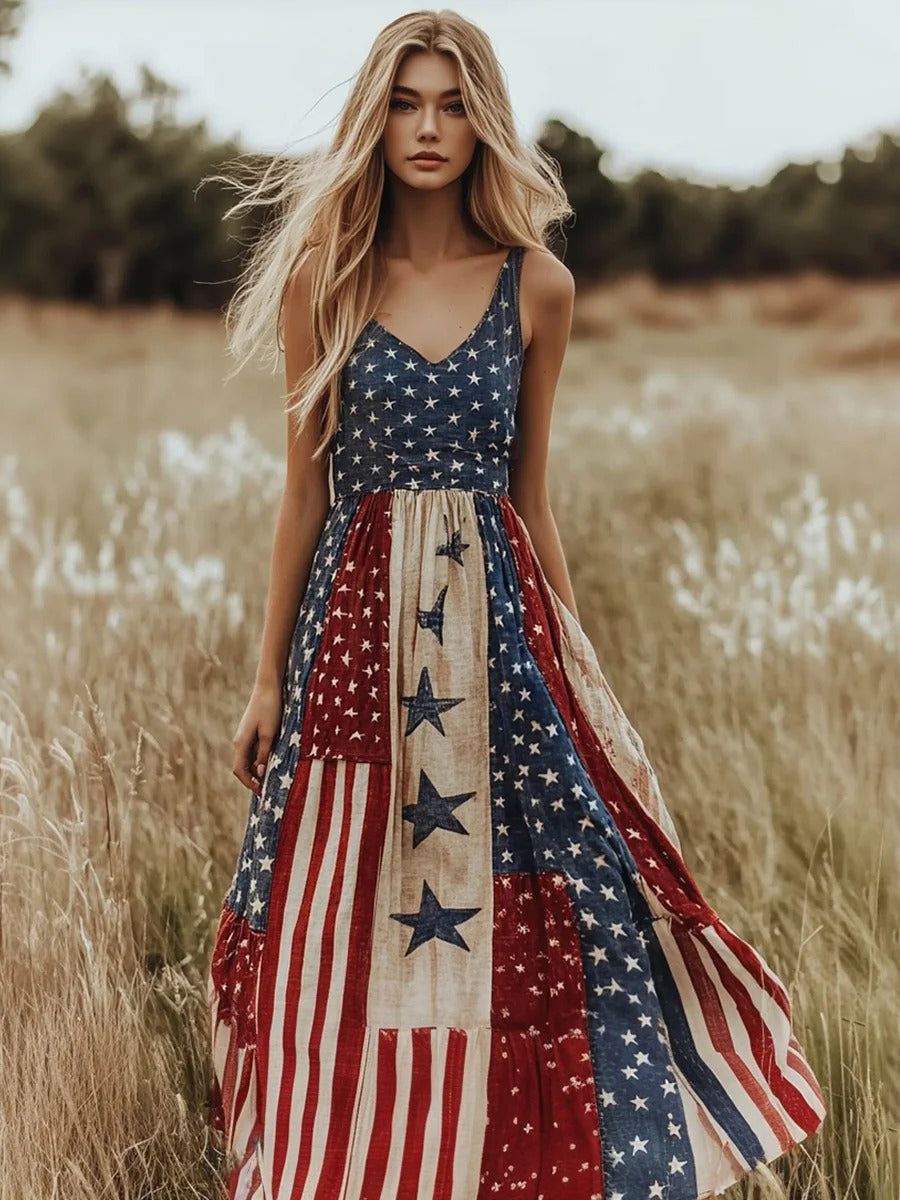 Women's Anniversary Patchwork Maxi Dress