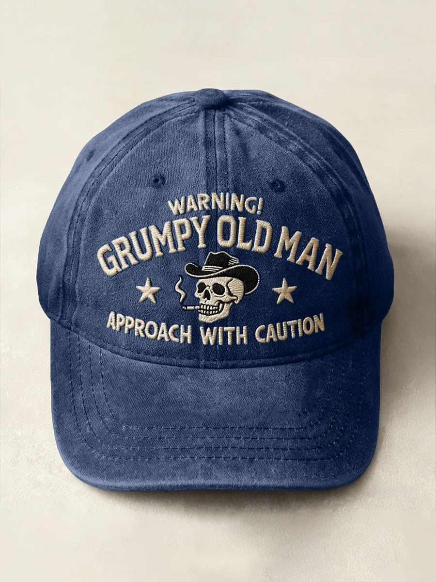 "Warning: Grumpy Old Man, Approach with Caution" Unisex Hats