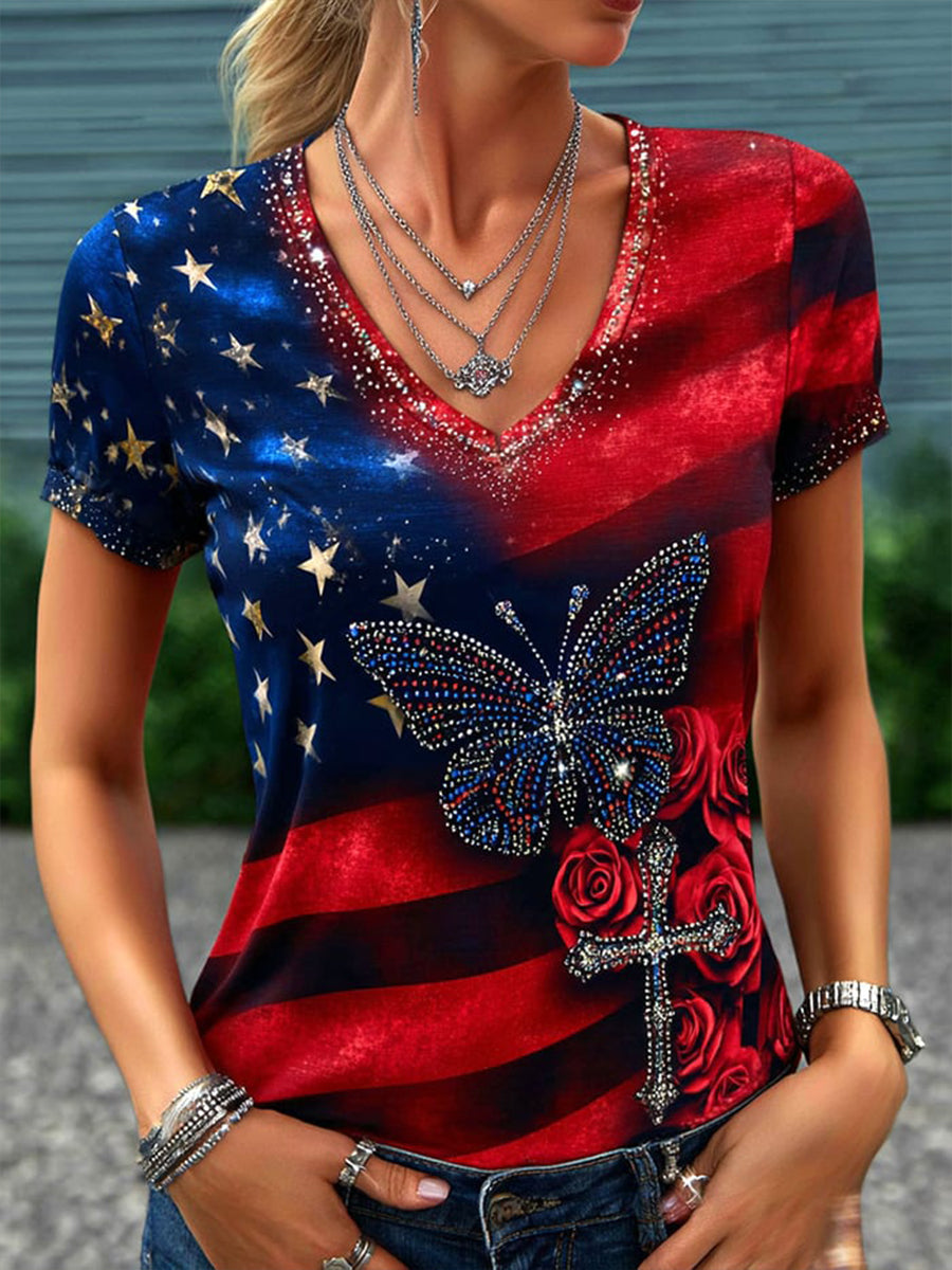 Women's American souvenir T-shirt