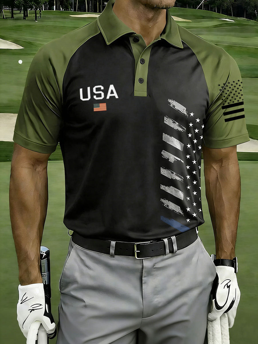 Men's Camouflage American Flag Tops