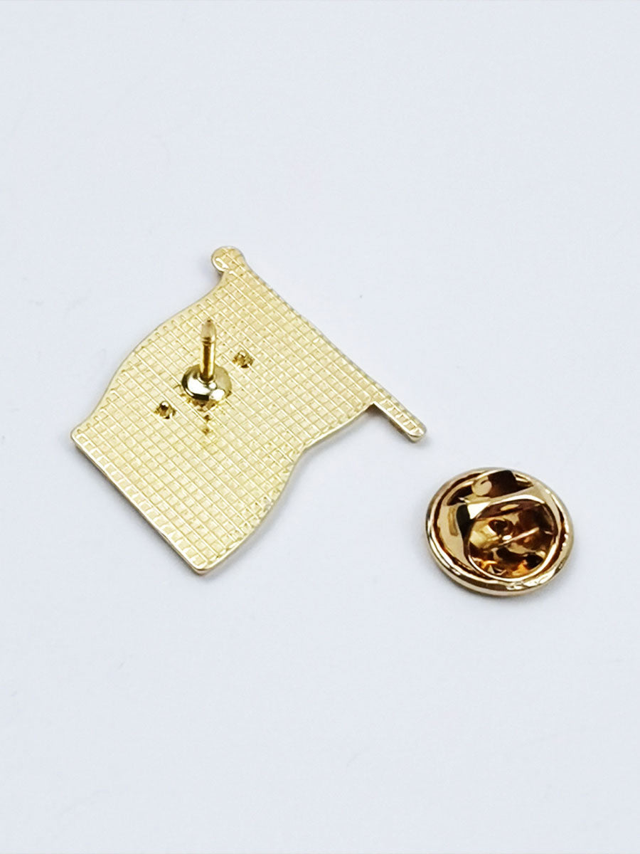 American flag metal brooch