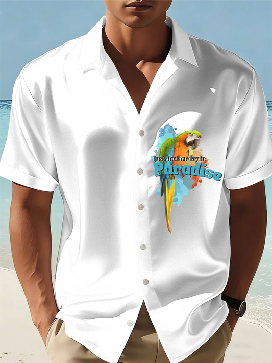 Men's Retro Jimmy Buffett satin Shirt