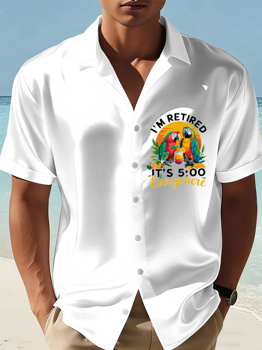 Men's  It‘s 5 O'clock Somewhere satin Shirt