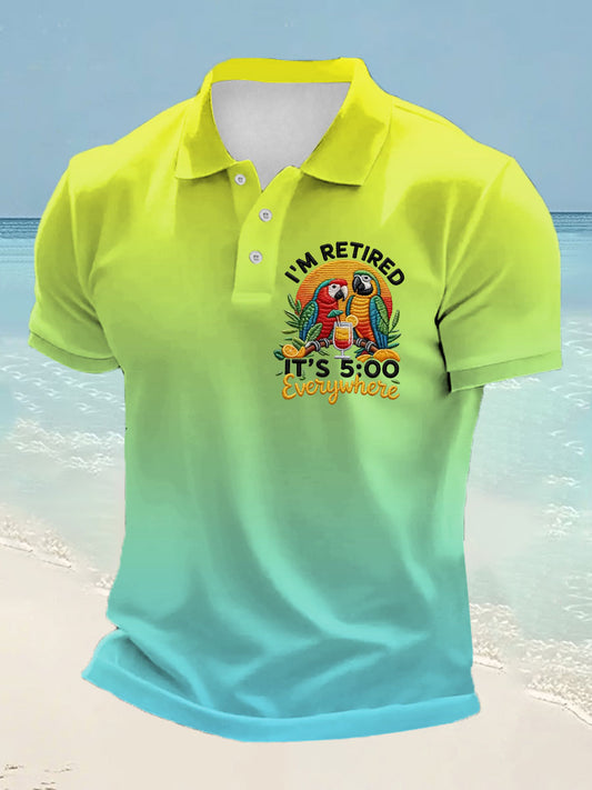 Men's  It‘s 5 O'clock Everywhere Ptinted polo shirt