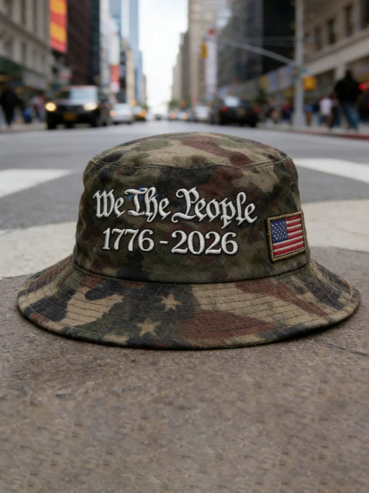 USA 1776-2026 Printed Casual Bucket Hat