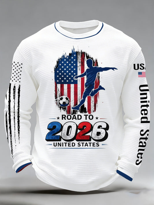 Men's 2026 Usa World Cup Support Printed Fan T-Shirt