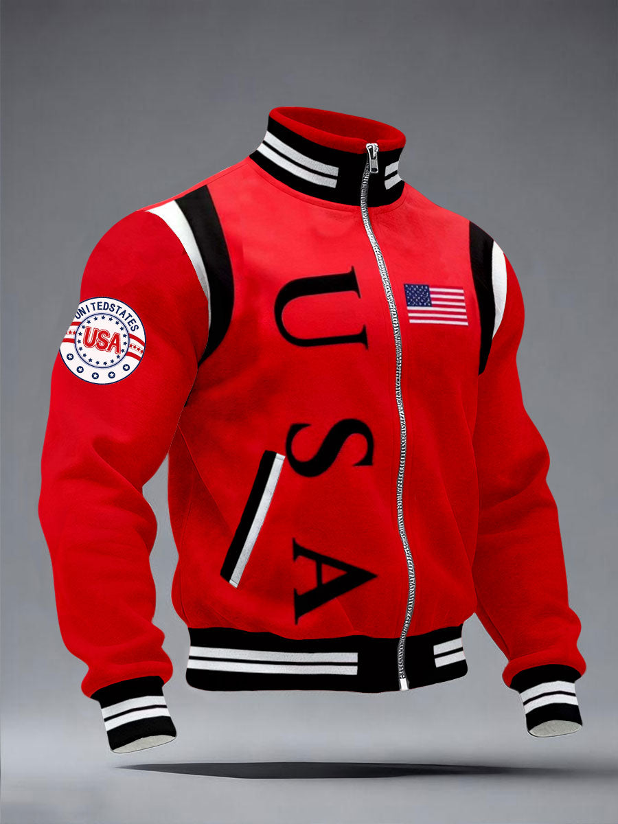 Men's USA Flag Casual Jackets