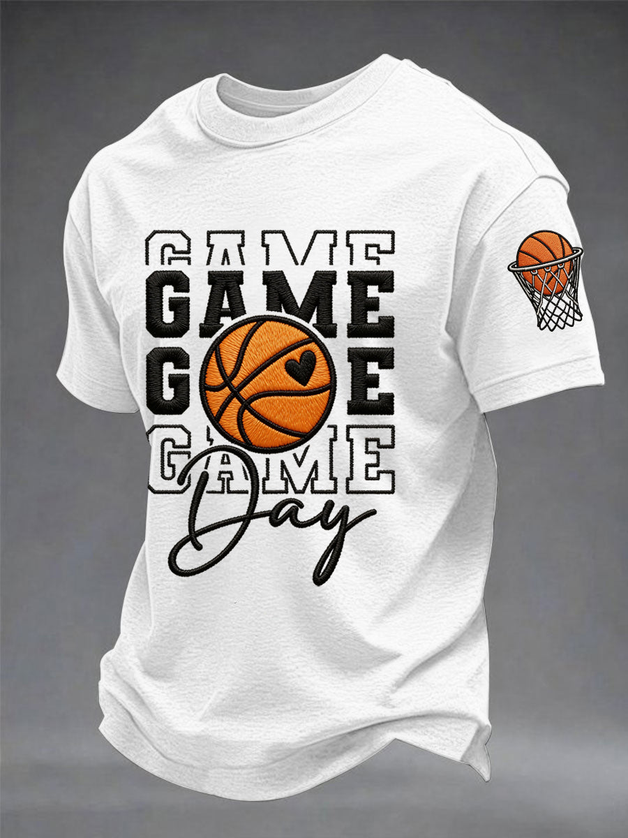 Men's Basketball Gameday Print Basketball Lovers Casual Tee