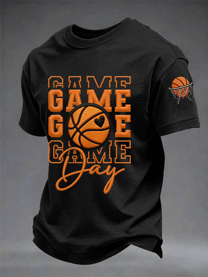 Men's Basketball Gameday Print Basketball Lovers Casual Tee