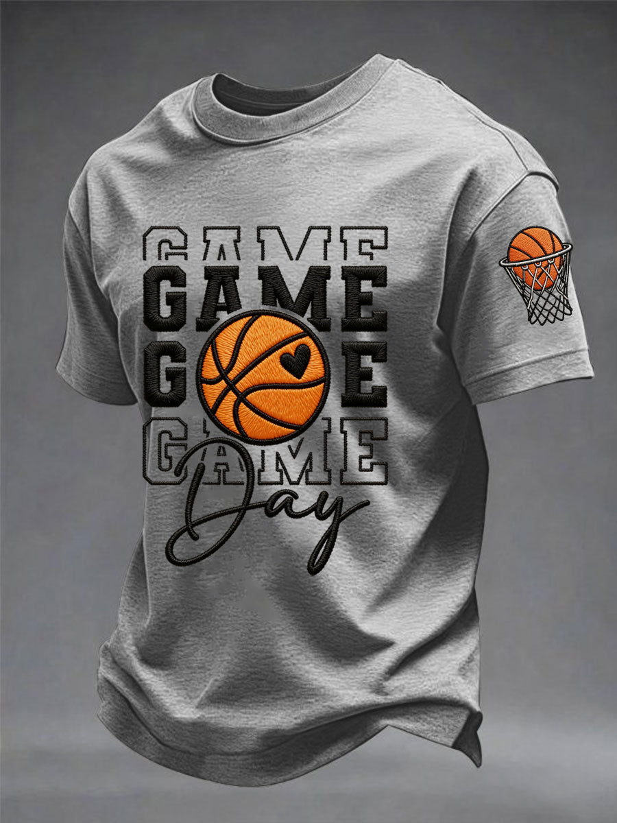 Men's Basketball Gameday Print Basketball Lovers Casual Tee