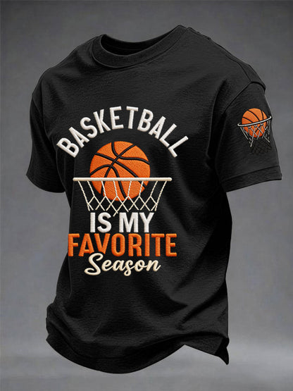 Men's Basketball Is My Favorite Season Print Basketball Lovers Gameday Casual Tee