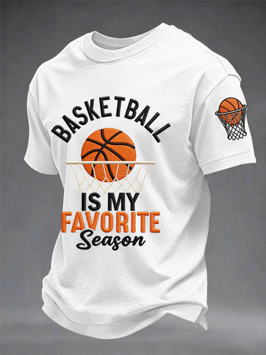 Men's Basketball Is My Favorite Season Print Basketball Lovers Gameday Casual Tee