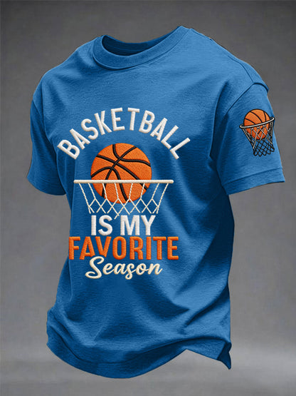 Men's Basketball Is My Favorite Season Print Basketball Lovers Gameday Casual Tee