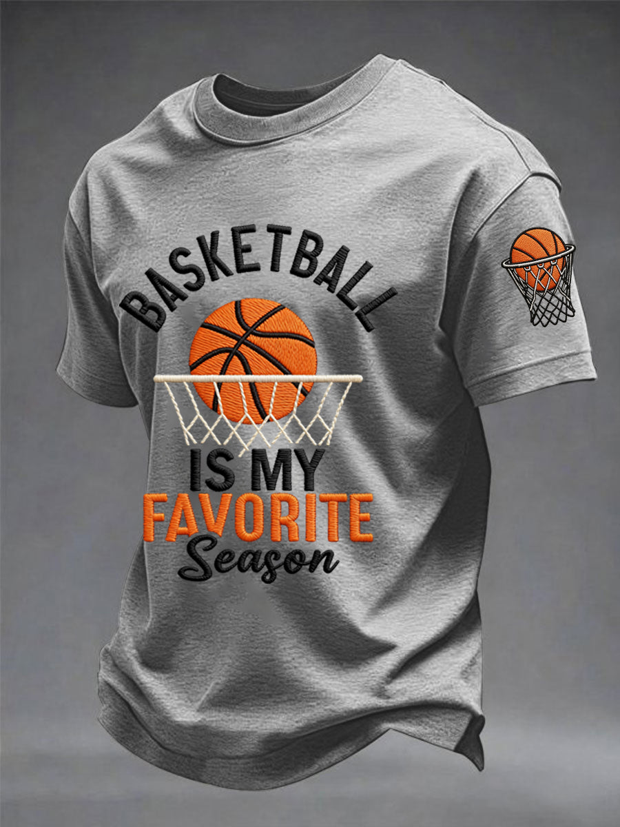 Men's Basketball Is My Favorite Season Print Basketball Lovers Gameday Casual Tee