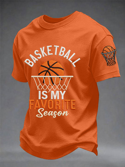 Men's Basketball Is My Favorite Season Print Basketball Lovers Gameday Casual Tee
