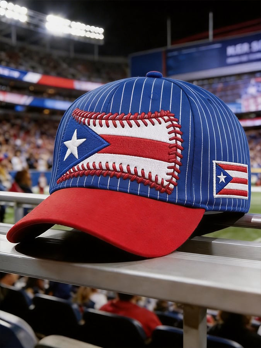 Unisex Puerto Rico Baseball Print Hat