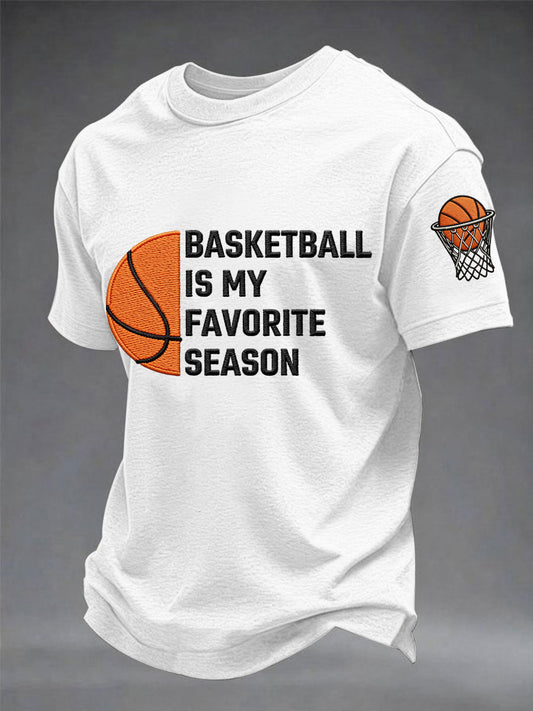 Men's Basketball Is My Favorite Season Print Basketball Lovers Gameday Casual Tee