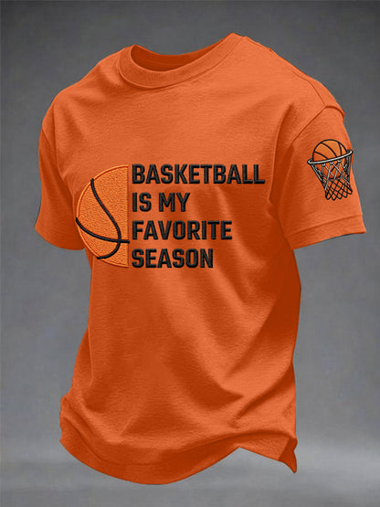 Men's Basketball Is My Favorite Season Print Basketball Lovers Gameday Casual Tee