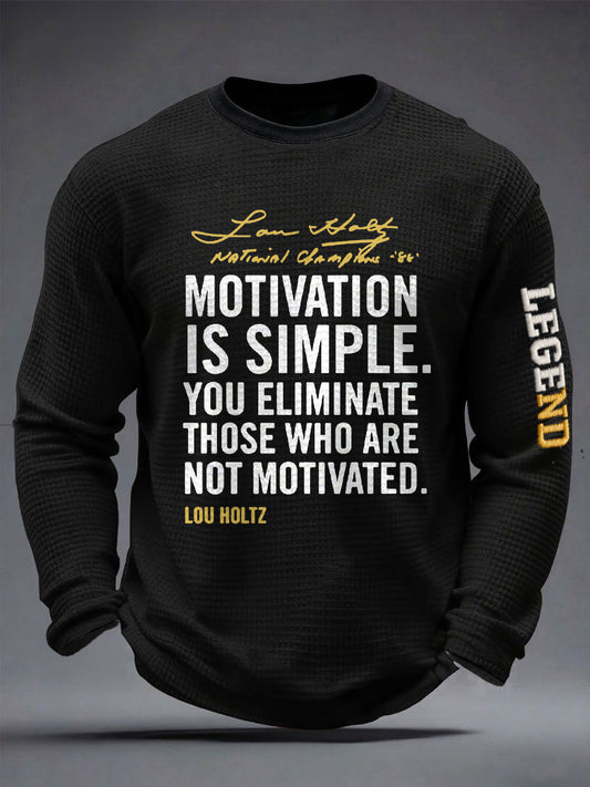 Men's Football Legend Coach Holtz Printed T-Shirt