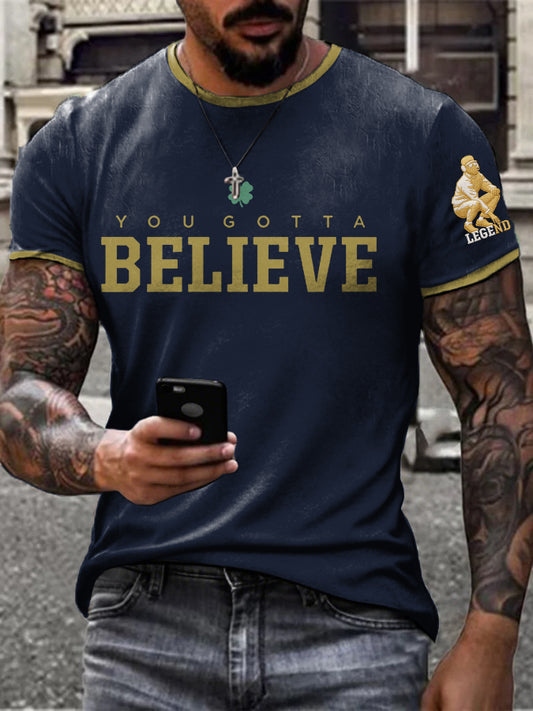 Men's Football Legend Coach Holtz Champion 88 Printed T-shirt