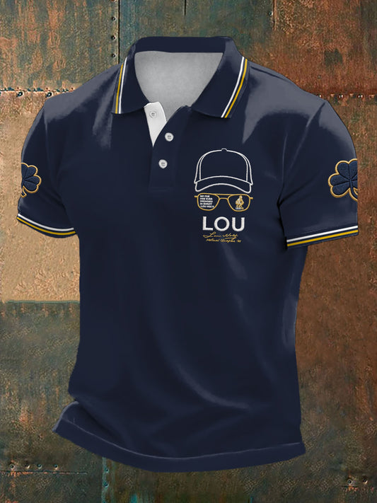 Men's Football Legend Coach Holtz Printed Casual Tops