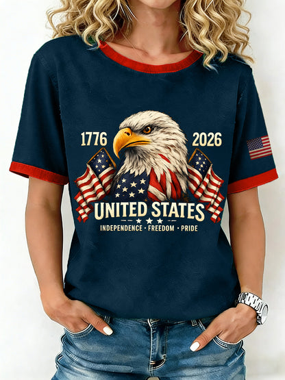 Women's USA 1776-2026 Print T-Shirt