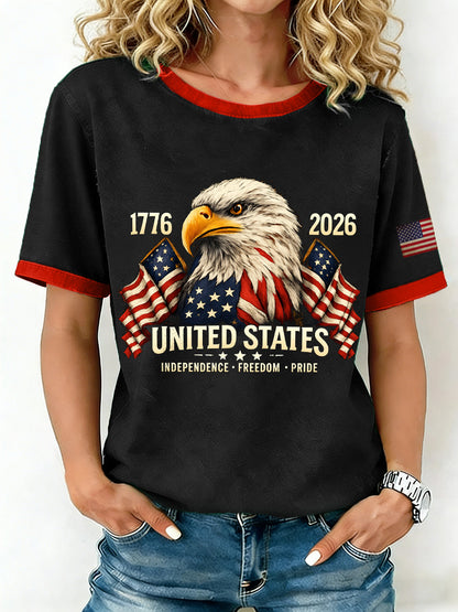 Women's USA 1776-2026 Print T-Shirt