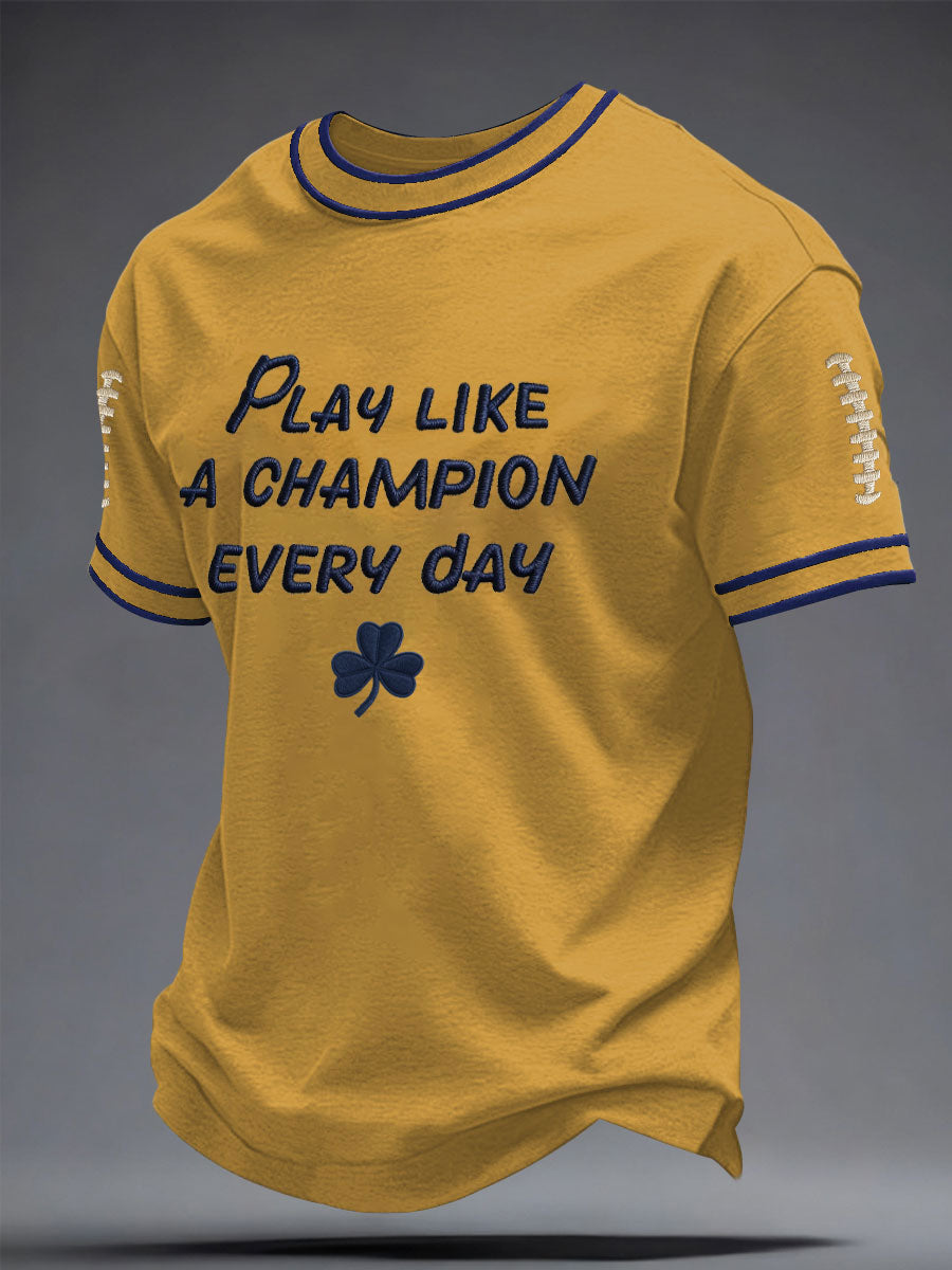 Men's Football Legend Coach Holtz Printed T-shirt