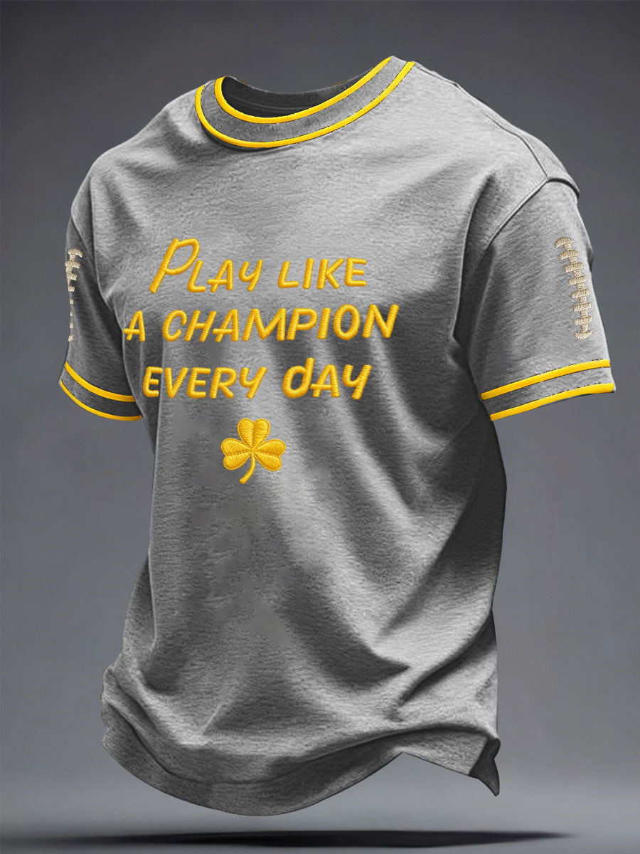 Men's Football Legend Coach Holtz Printed T-shirt