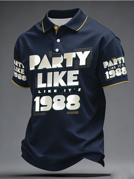 Men's Football Legend Coach Holtz Printed polo shirt