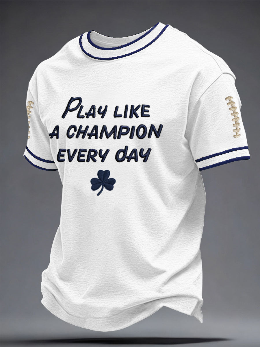 Men's Football Legend Coach Holtz Printed T-shirt