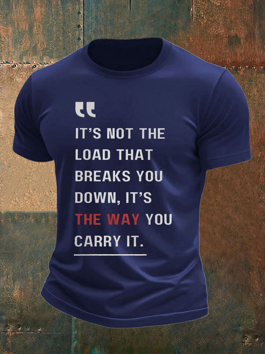 Men's Football Legend Coach Holtz Printed imitation cotton short-sleeved T-shirt