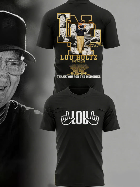 Men's Football Legend Coach Holtz Printed T-shirt