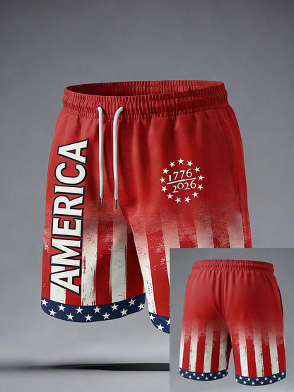 Men's America flag shorts
