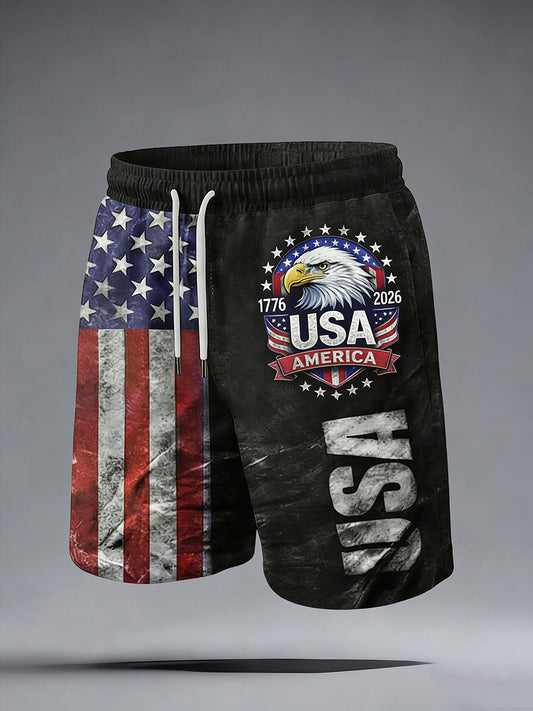 Men's Wear USA Flag Shorts