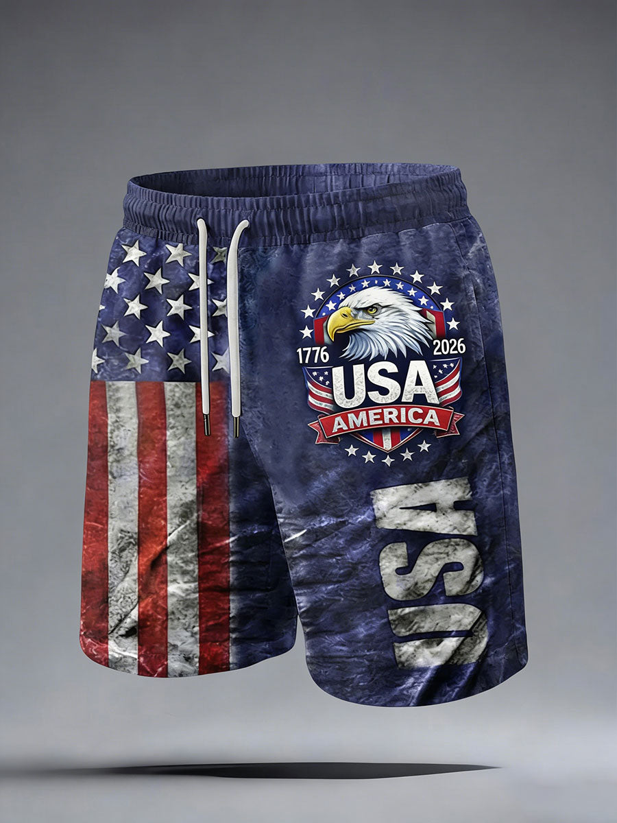 Men's Wear USA Flag Shorts