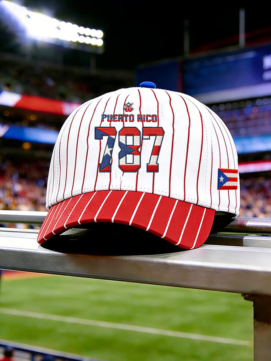 Unisex Puerto Rico Baseball Print Hat
