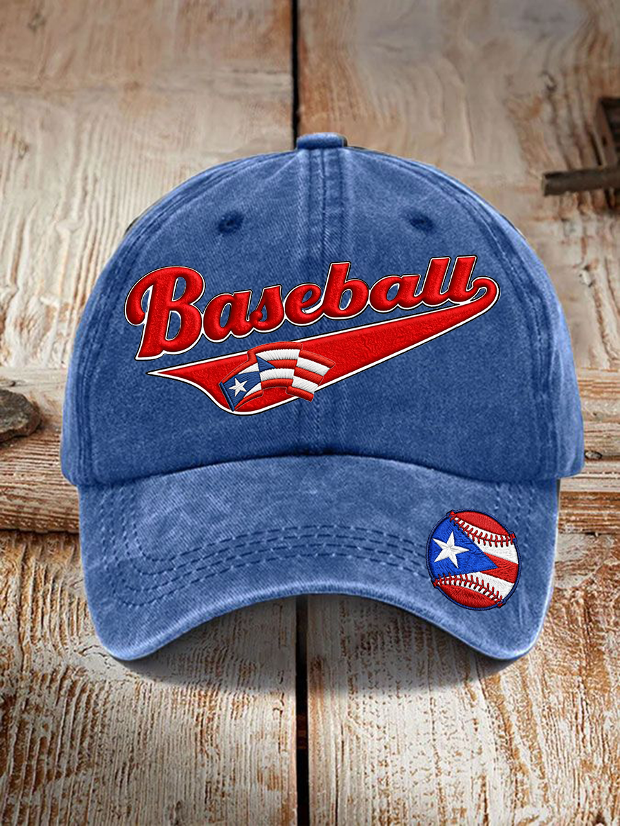 Unisex Puerto Rico Baseball Print Hat