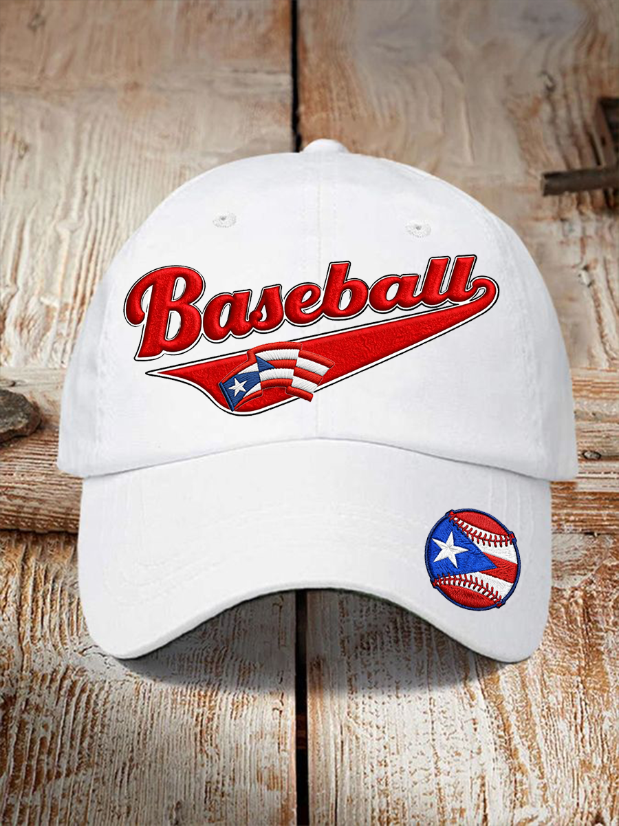 Unisex Puerto Rico Baseball Print Hat