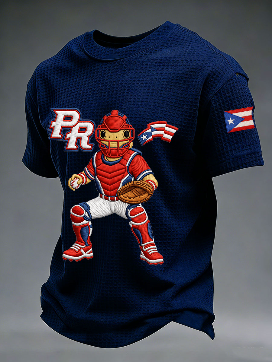 Men's Puerto Rico Baseball Waffle Short Sleeve
