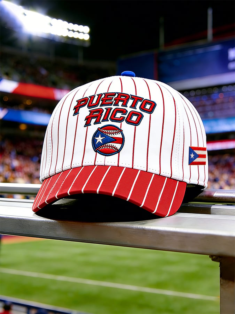 Unisex Puerto Rico Baseball Print Hat