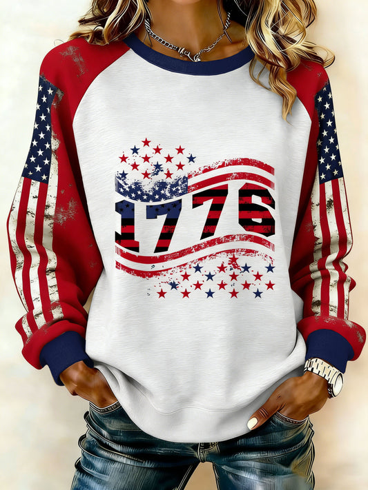 Women's Vintage Anniversary Celebration Printed Casual Sweatshirt