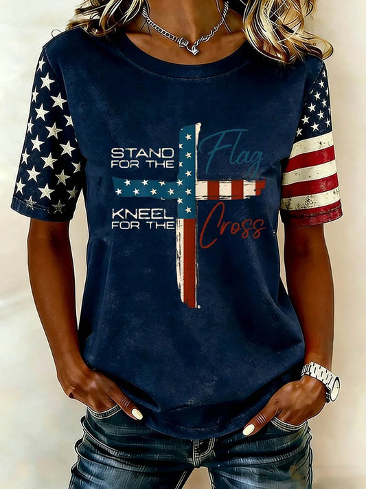 Vintage American 1776-2026 Anniversary Print T-shirt