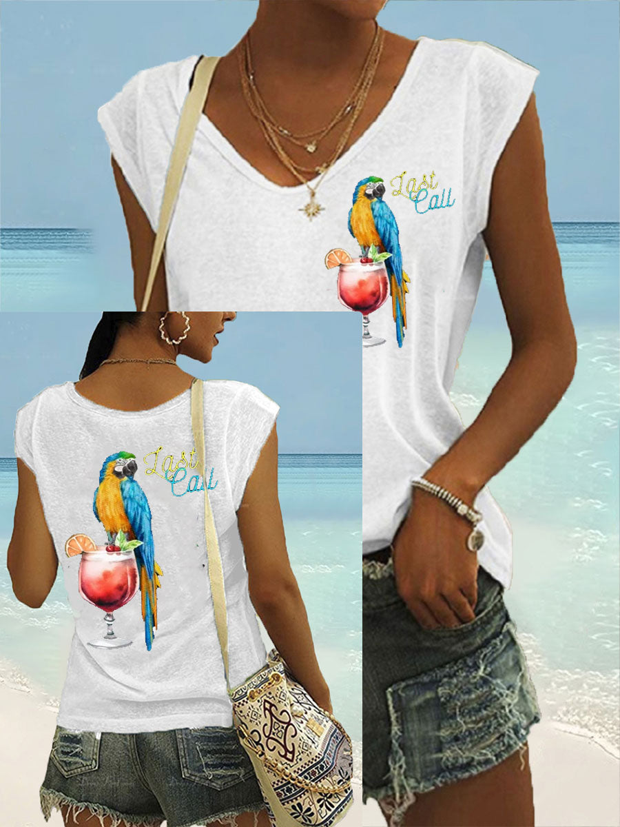 Women's Jimmy Buffet style It‘s 5 O'clock Everywhere coloured cotton T-shirt