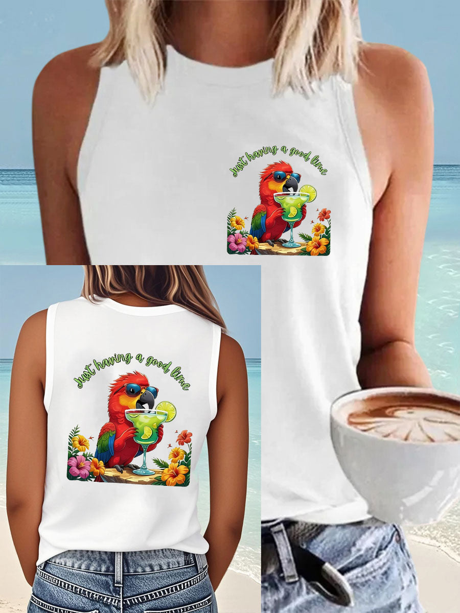 Women's Jimmy Buffet style having a good lime Vests