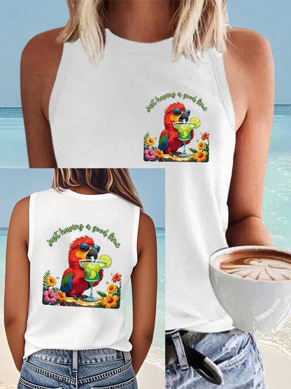 Women's Jimmy Buffet style having a good lime Vests